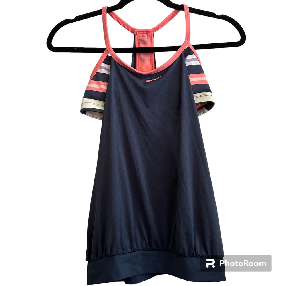 NIKE LAYERED TANK WITH BUILT IN SPORTS BRA